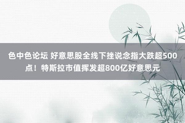 色中色论坛 好意思股全线下挫说念指大跌超500点！特斯拉市值挥发超800亿好意思元