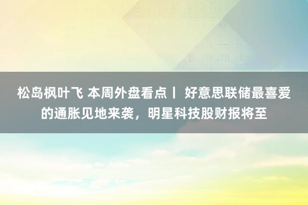 松岛枫叶飞 本周外盘看点丨 好意思联储最喜爱的通胀见地来袭，明星科技股财报将至