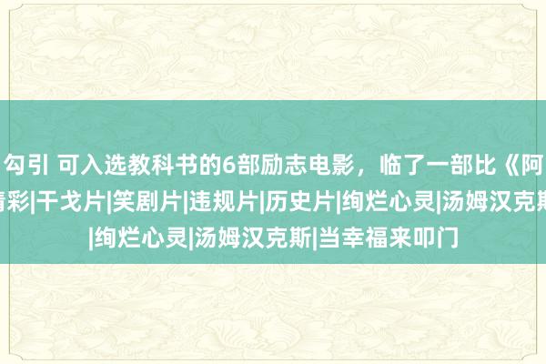 勾引 可入选教科书的6部励志电影，临了一部比《阿甘正传》还要精彩|干戈片|笑剧片|违规片|历史片|绚烂心灵|汤姆汉克斯|当幸福来叩门