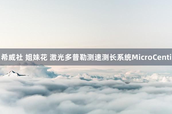 希威社 姐妹花 激光多普勒测速测长系统MicroCenti